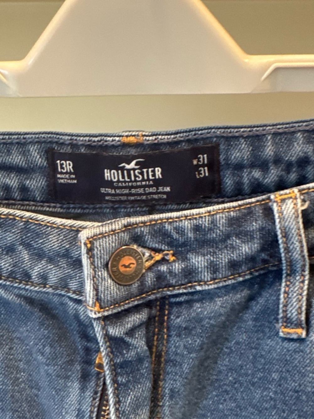 Hollister Medium Blue High-Rise Dad Jeans